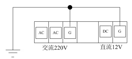 监控摄像机安装电源接地示意图